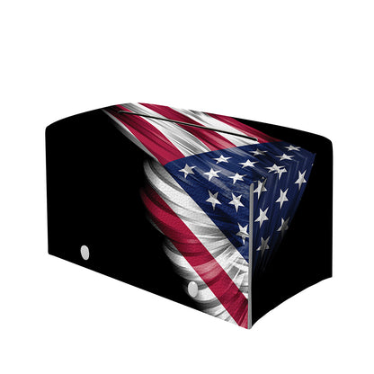 American Flag Wing Print Leather Tissue Box Cover