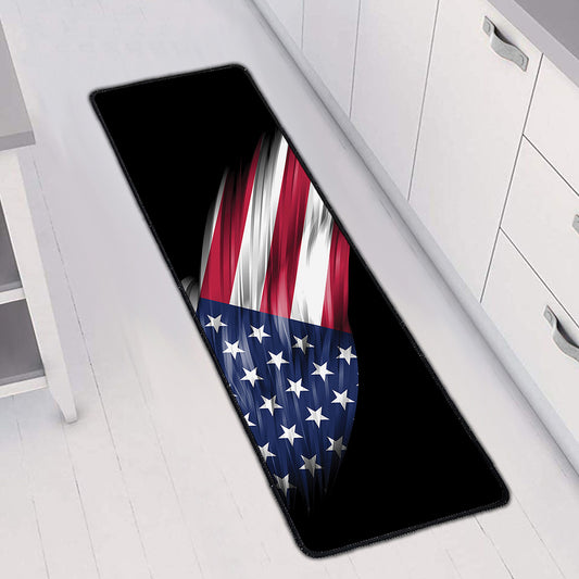 American Flag Wing Print Long Kitchen Mat