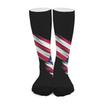American Flag Wing Print Long Socks