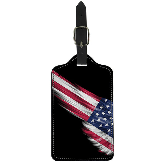American Flag Wing Print Luggage Tag