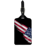 American Flag Wing Print Luggage Tag