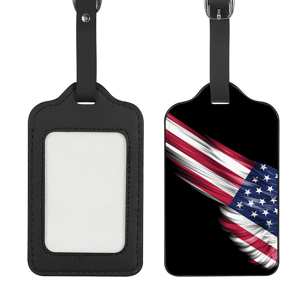 American Flag Wing Print Luggage Tag