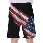 American Flag Wing Print Men's Beach Shorts