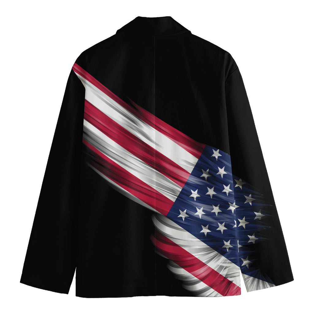 American Flag Wing Print Men's Blazer