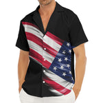 American Flag Wing Print Men's Deep V-Neck Shirt