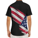 American Flag Wing Print Men's Deep V-Neck Shirt
