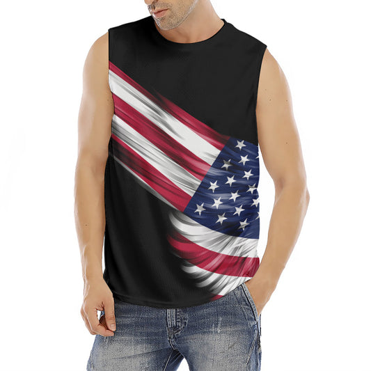American Flag Wing Print Men's Fitness Tank Top