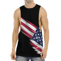 American Flag Wing Print Men's Muscle Tank Top