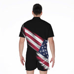 American Flag Wing Print Men's Rompers