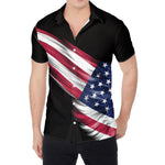 American Flag Wing Print Men's Shirt