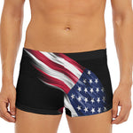 American Flag Wing Print Men's Short Boxer Briefs