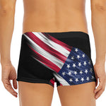 American Flag Wing Print Men's Short Boxer Briefs