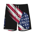 American Flag Wing Print Men's Athletic Shorts