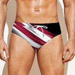 American Flag Wing Print Men's Swim Briefs
