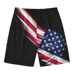 American Flag Wing Print Men's Swim Trunks