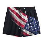 American Flag Wing Print Mesh Shorts