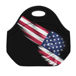 American Flag Wing Print Neoprene Lunch Bag