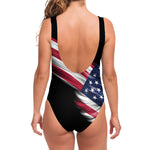 American Flag Wing Print One Piece Swimsuit