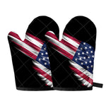 American Flag Wing Print Oven Mitts