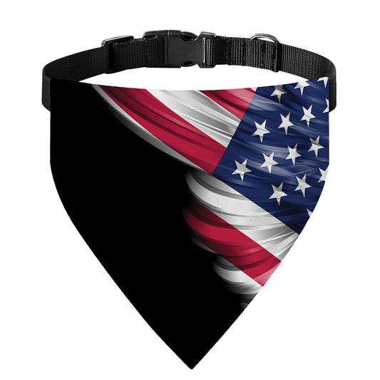American Flag Wing Print Over The Collar Dog Bandana