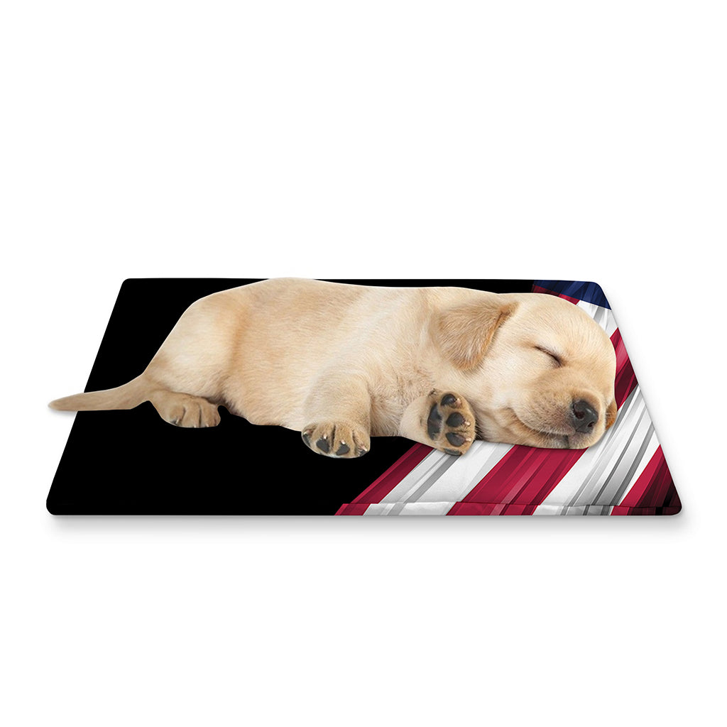 American Flag Wing Print Pet Cooling Mat Cover