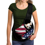 American Flag Wing Print Pet Sling Carrier