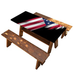 American Flag Wing Print Picnic Table Cover