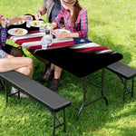 American Flag Wing Print Picnic Table Cover