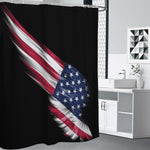 American Flag Wing Print Premium Shower Curtain