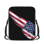 American Flag Wing Print Rectangular Crossbody Bag