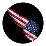 American Flag Wing Print Round Floor Mat
