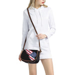 American Flag Wing Print Saddle Bag