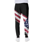 American Flag Wing Print Scuba Joggers