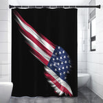 American Flag Wing Print Shower Curtain