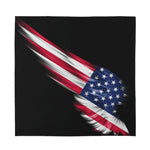 American Flag Wing Print Silk Bandana