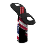 American Flag Wing Print Single Neoprene Wine Tote