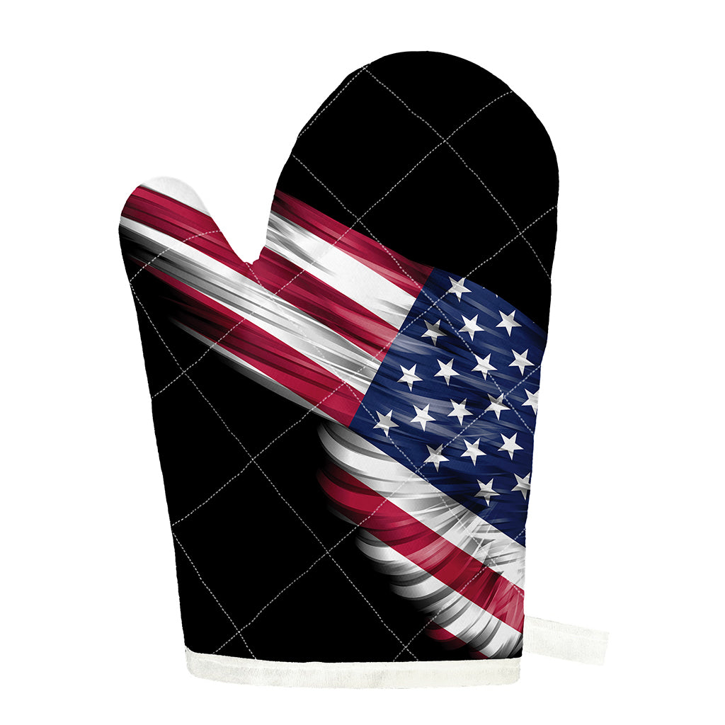 American Flag Wing Print Single Oven Mitt