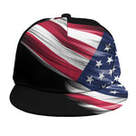 American Flag Wing Print Snapback Cap