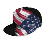 American Flag Wing Print Snapback Cap