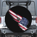 American Flag Wing Print Tire Cover With Camera Hole