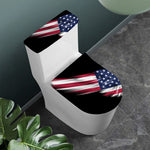 American Flag Wing Print Toilet Lid And Tank Cover Set
