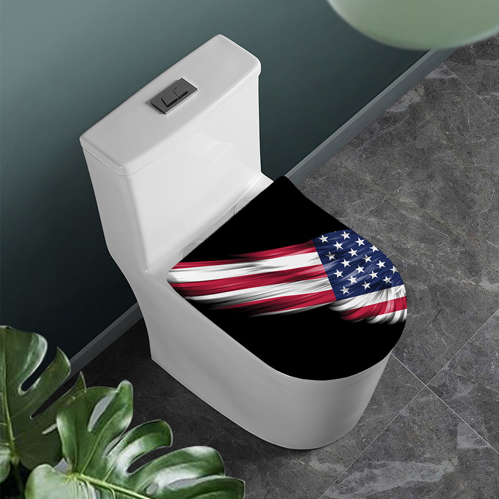 American Flag Wing Print Toilet Lid Cover