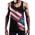 American Flag Wing Print Men's Workout Tank Top