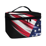 American Flag Wing Print Travel Makeup Bag