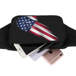 American Flag Wing Print Waist Bag