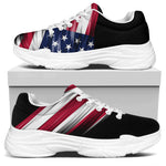 American Flag Wing Print White Chunky Shoes