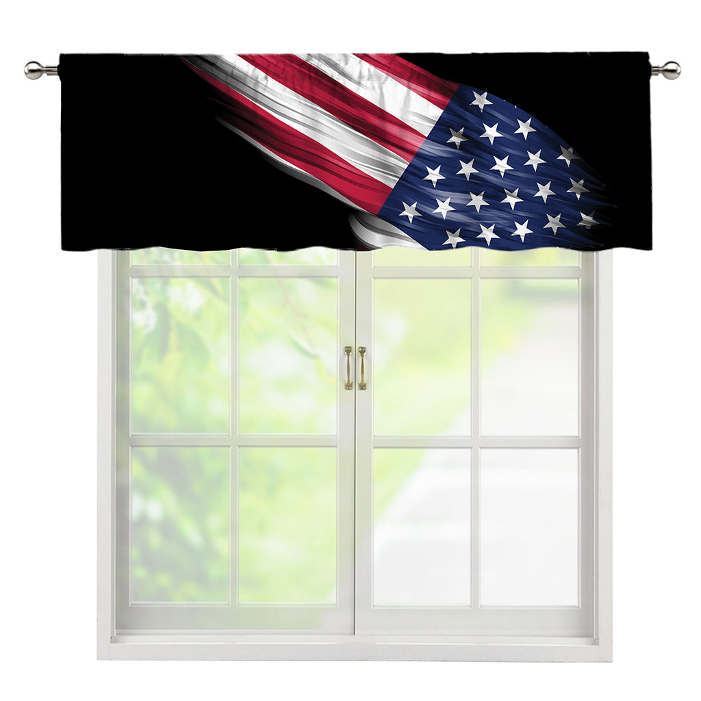 American Flag Wing Print Window Valance