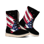 American Flag Wing Print Winter Boots