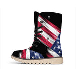 American Flag Wing Print Winter Boots