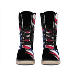 American Flag Wing Print Winter Boots